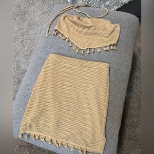 2 pc Matching Crop Top & Skirt, Never worn